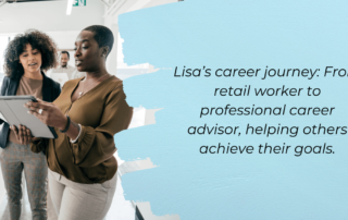 Two professionals collaborating, symbolising Lisa’s career transformation with an IAG qualification.